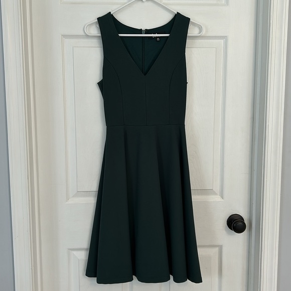 Lulus XS Emerald Green Set in Waist Full Skirt - Picture 3 of 7